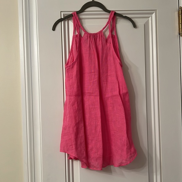 Calypso XS pink linen tank - Picture 3 of 7